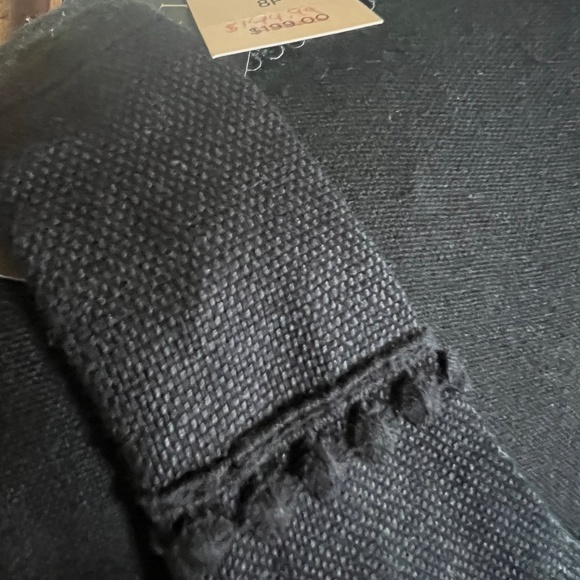 TALBOTS Black  Eyelet Lace Linen and Cotton Blend  Dress Size 8P - Picture 4 of 16